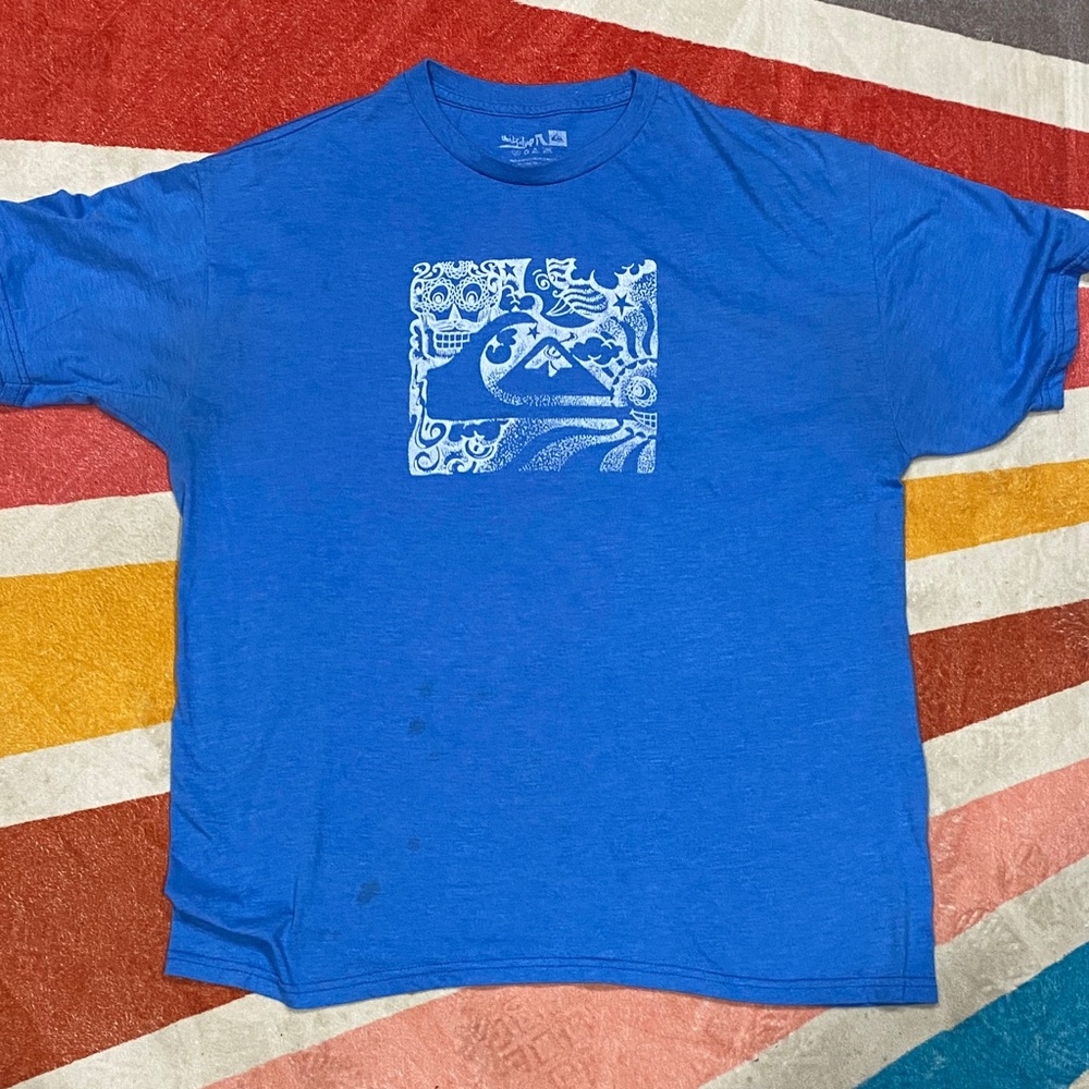 3/$10 Quiksilver Ocean Blue Graphic Tee